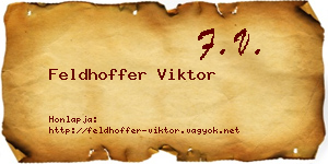 Feldhoffer Viktor névjegykártya
